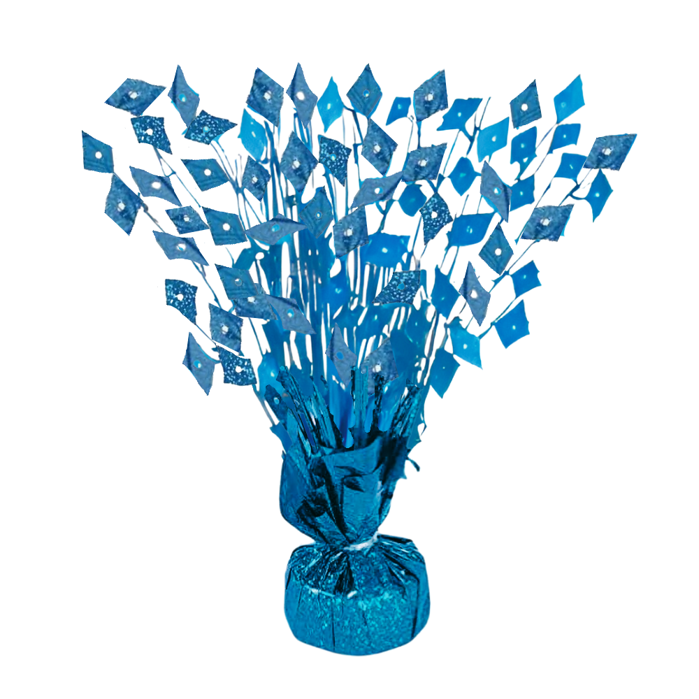 PMU Gradburst Balloon Weight Centerpiece 15 Inch with Die-Cut Metallic