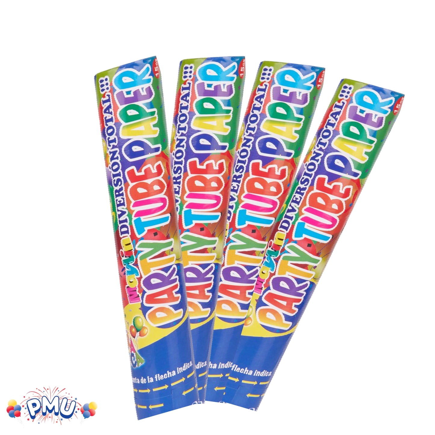 PMU Cannons Party Poppers - Confetti Blaster for Drive-by Birthdays-Celebrations, Graduation, Wedding, Christmas, New Year’s Eve - Party Poppers Confetti Shooters, Pkg/12