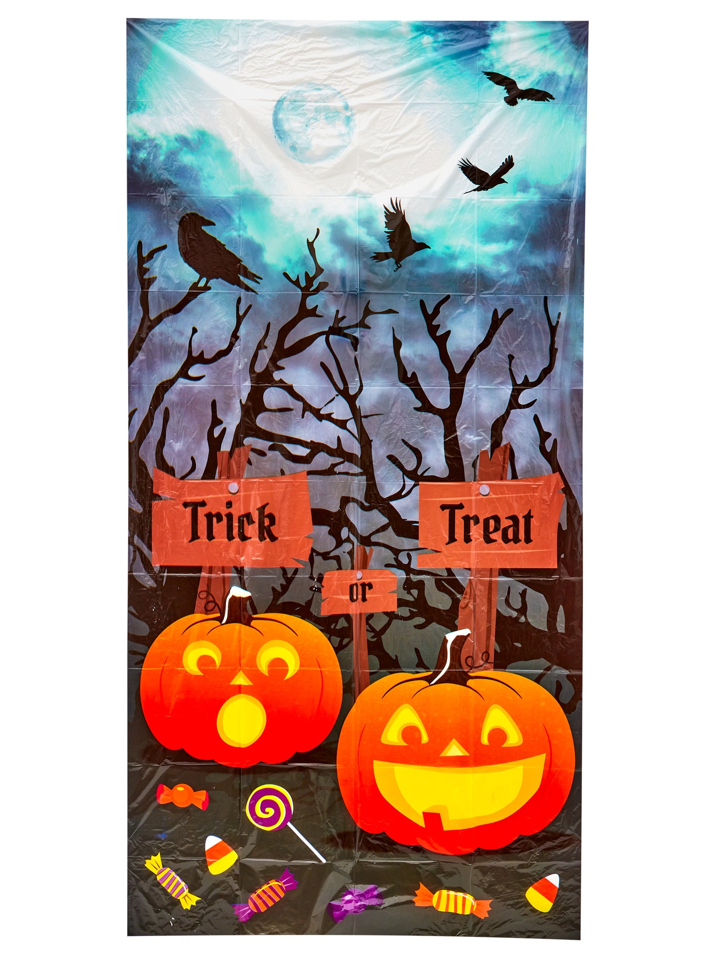 PMU Halloween Window Poster - Perfect Halloween Painting Posters for Room & Wall Art - Scary Party Theme Supplies - Backlit Poster