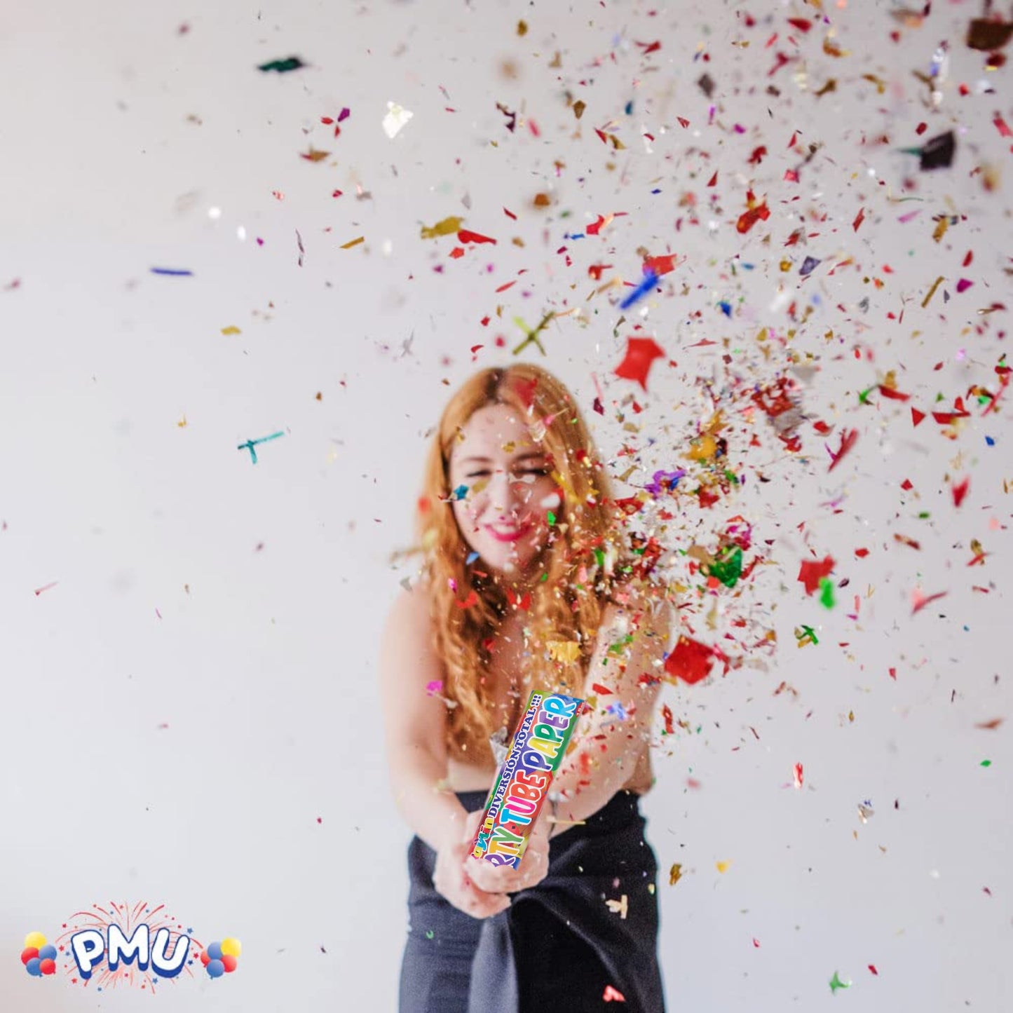PMU Cannons Party Poppers - Confetti Blaster for Drive-by Birthdays-Celebrations, Graduation, Wedding, Christmas, New Year’s Eve - Party Poppers Confetti Shooters, Pkg/12