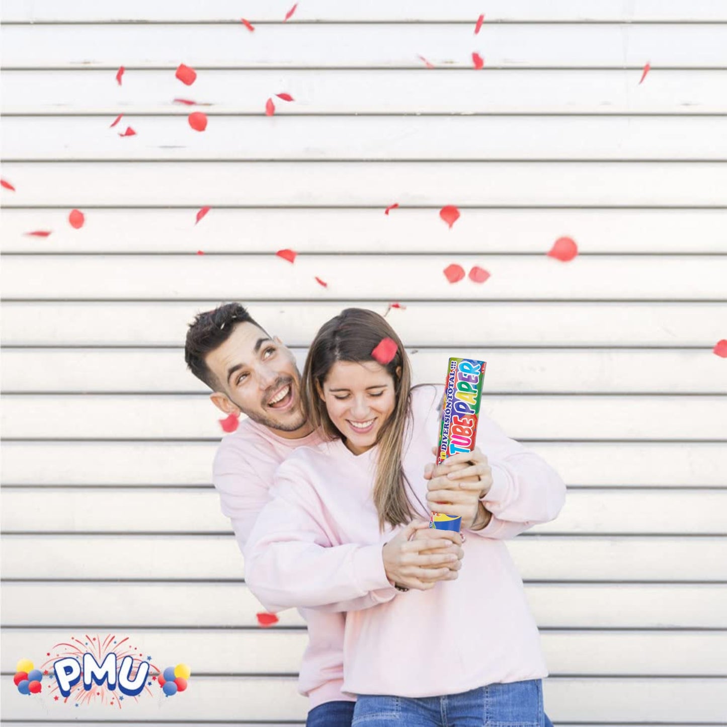 PMU Cannons Party Poppers - Confetti Blaster for Drive-by Birthdays-Celebrations, Graduation, Wedding, Christmas, New Year’s Eve - Party Poppers Confetti Shooters, Pkg/12