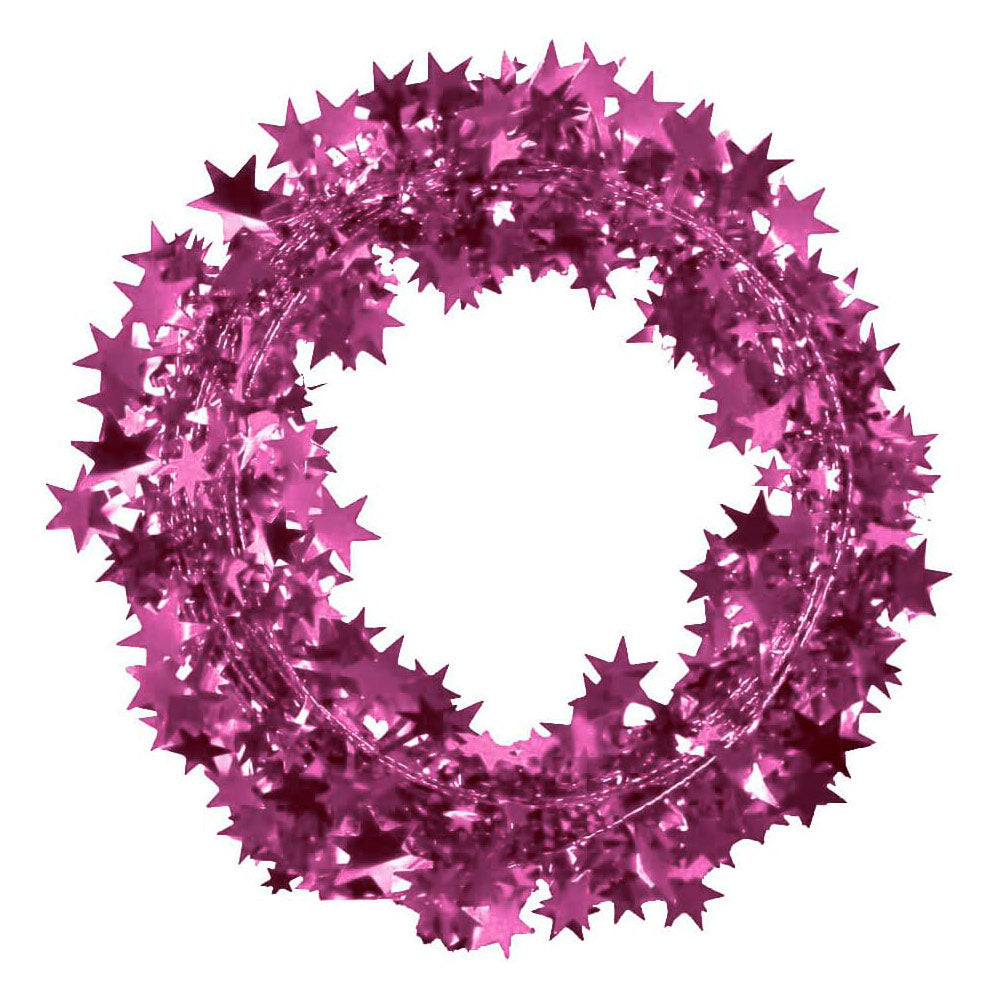 PMU Star Wire Shiny - Garland Light Pink, Christmas Party, Wedding, Birthday, Festive Home Decoration Ornament 25ft Tinsel