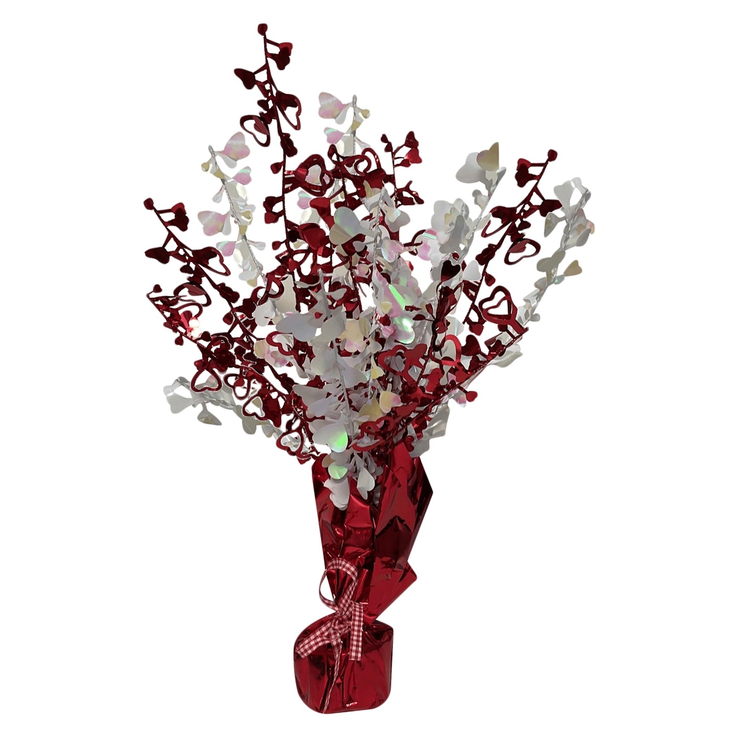 PMU Valentine’s Day Hearts Glitter Burst Centerpiece 15 Inch Balloon Weight