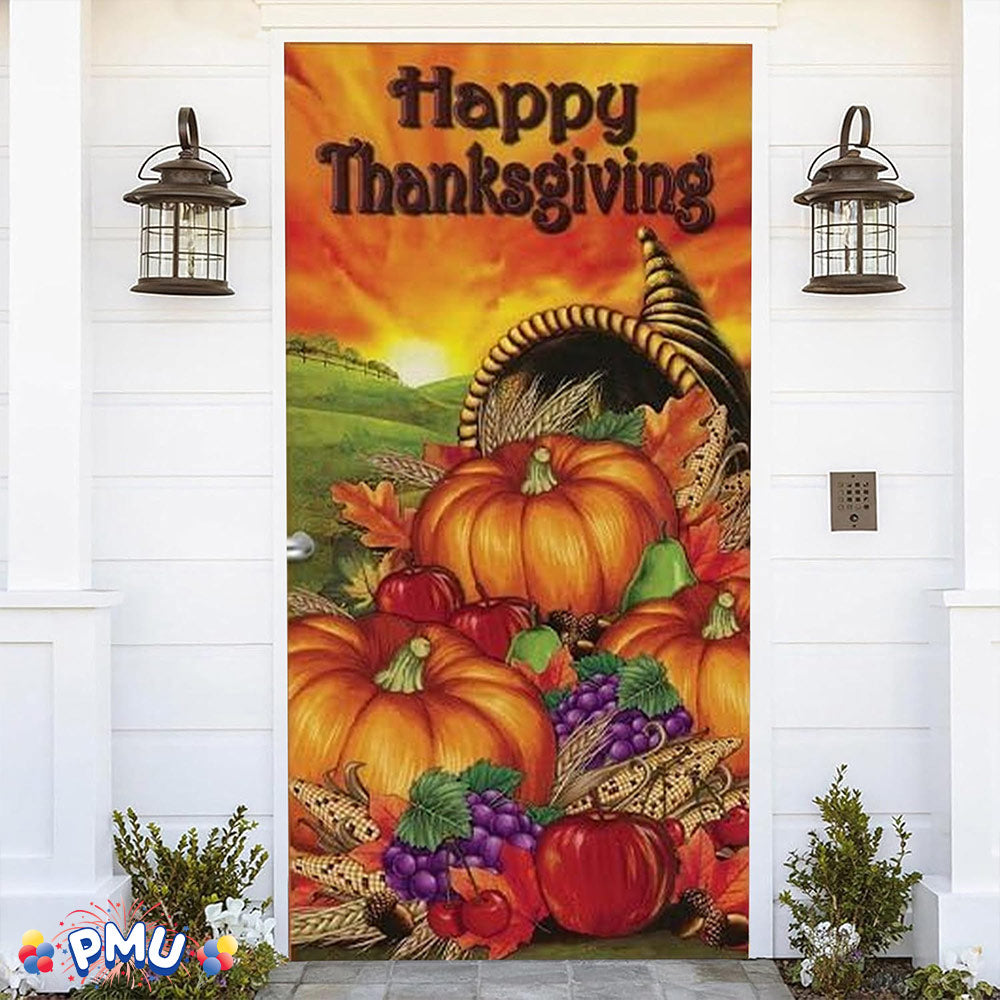 PMU Door Covers - Thanksgiving Door Covers - Thanksgiving Banner - Front Door Cover for Thanksgiving