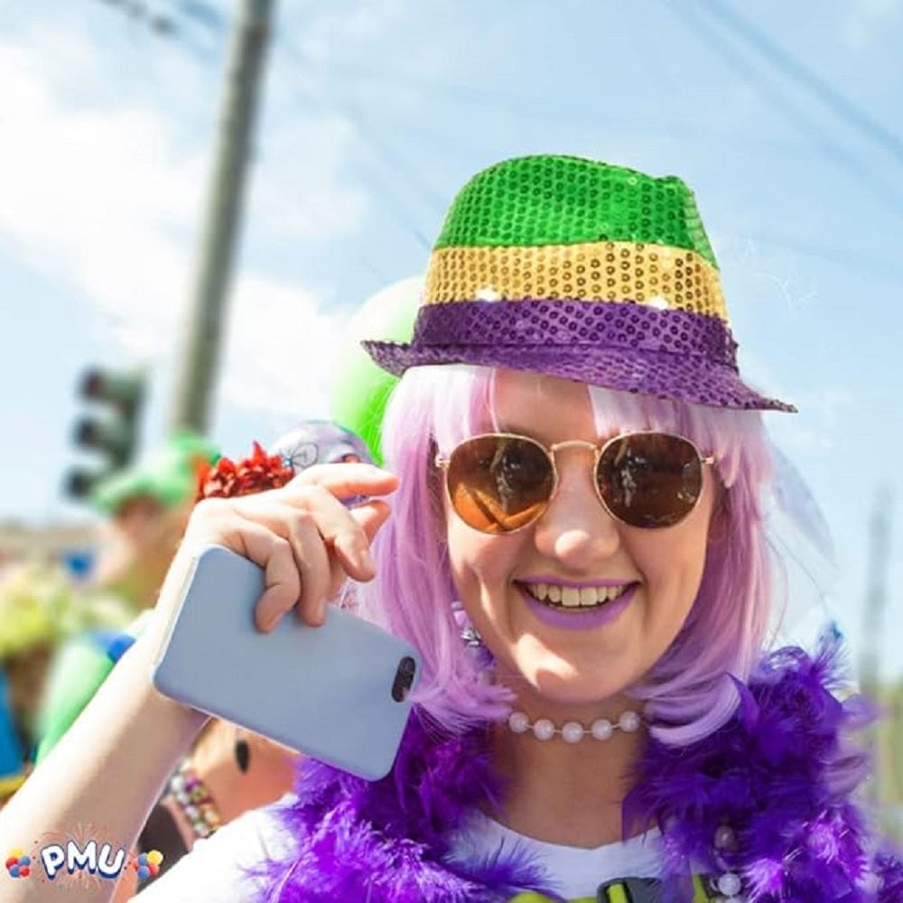 PMU Mardi Gras Jester, Crawfish, Sequin Hat, Headband Costume Accessory