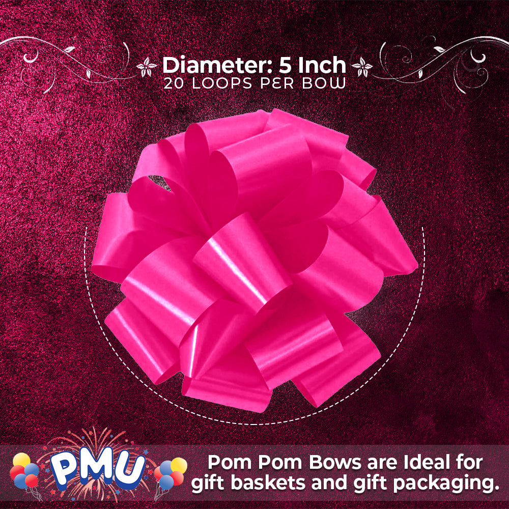 PMU Pom Pom - Pull Out Bows 5 Inch - 20 Loops