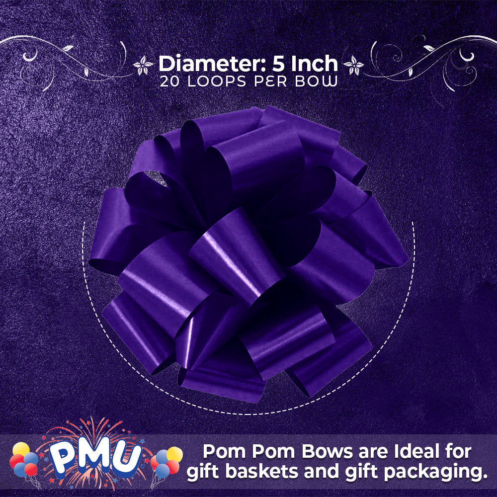 PMU Pom Pom - Pull Out Bows 5 Inch - 20 Loops