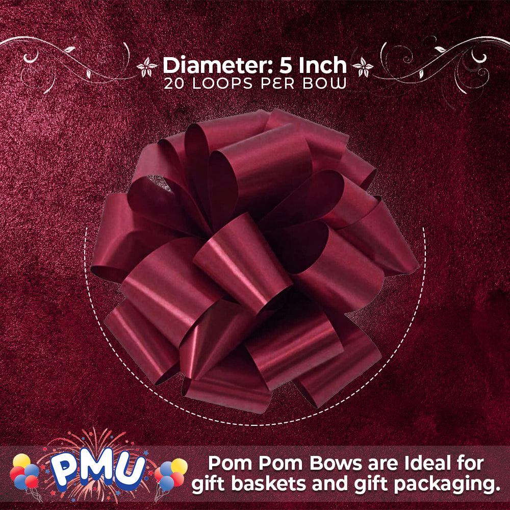 PMU Pom Pom - Pull Out Bows 5 Inch - 20 Loops
