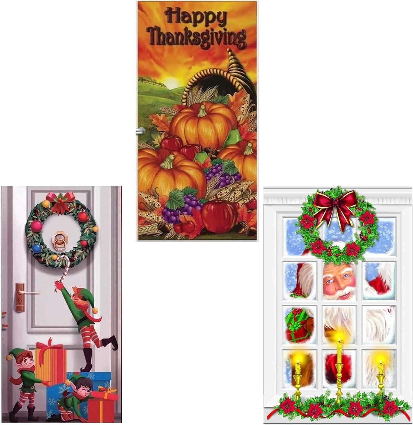PMU Door Covers - Thanksgiving Door Covers - Thanksgiving Banner - Front Door Cover for Thanksgiving