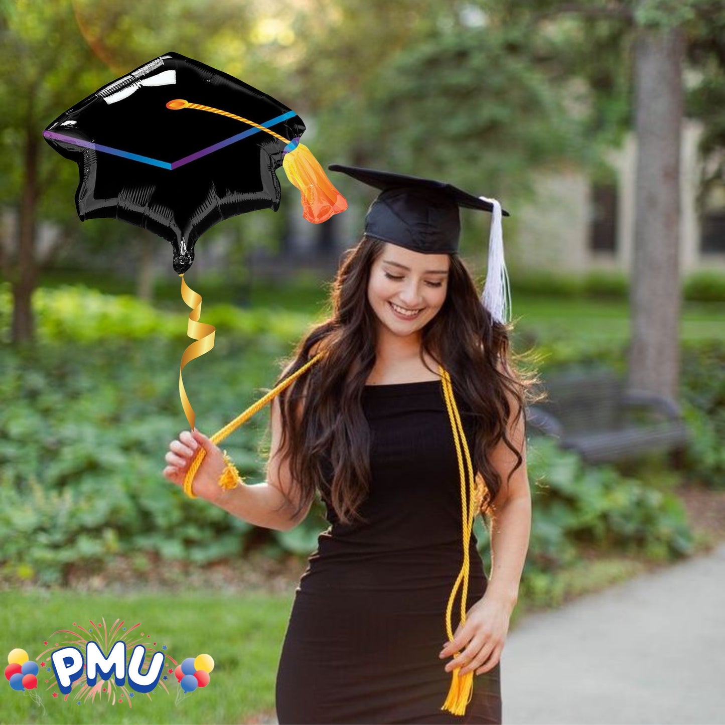 PMU Graduation Congrats Grad Star Shape 30 Inch Mylar Balloon