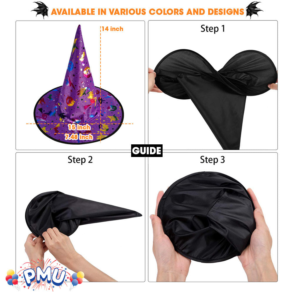 PMU Halloween Party Accessories Decoration Costume Witch Hats