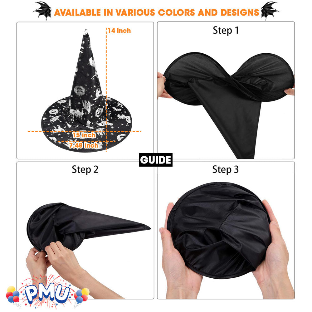 PMU Halloween Party Accessories Decoration Costume Witch Hats