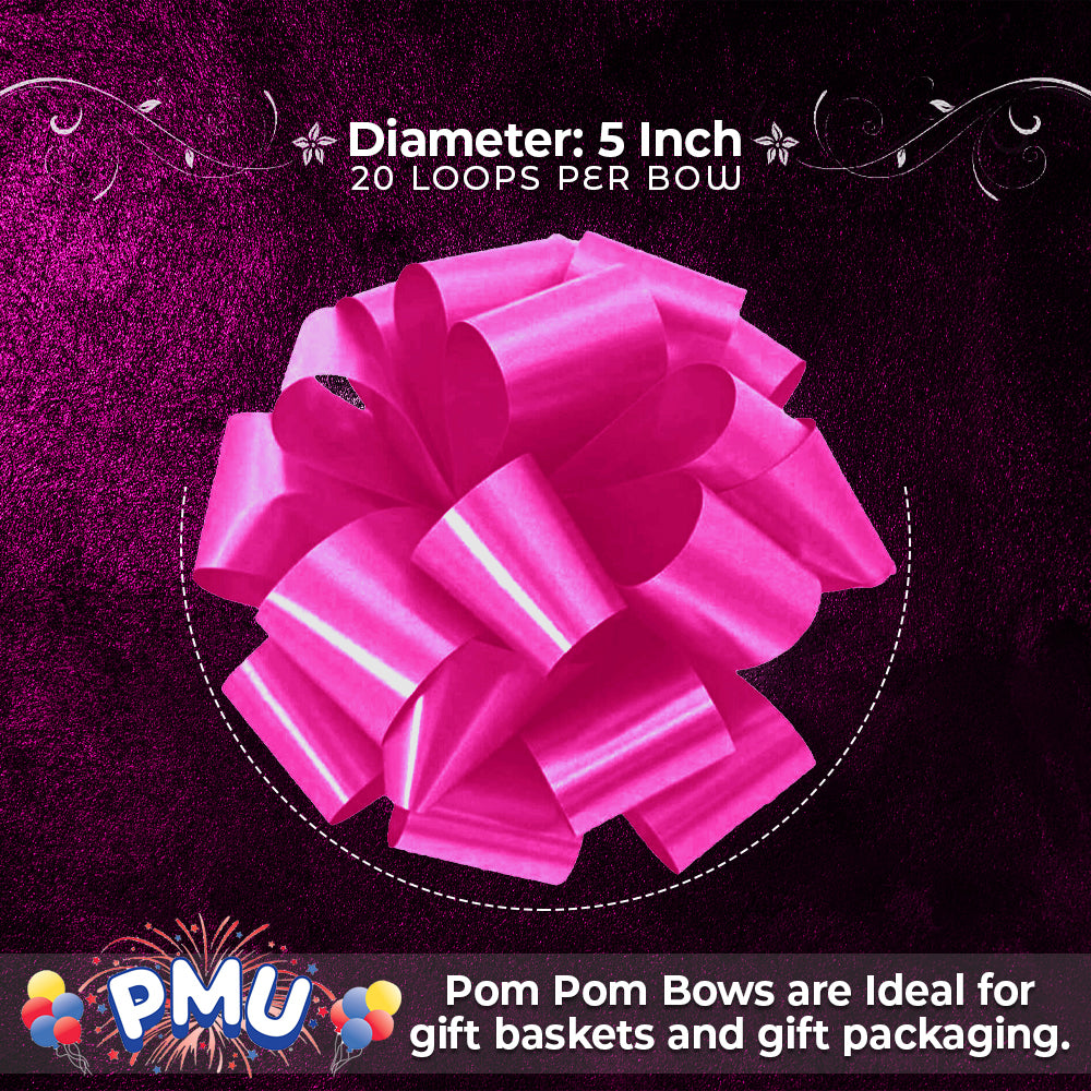 PMU Pom Pom - Pull Out Bows 5 Inch - 20 Loops