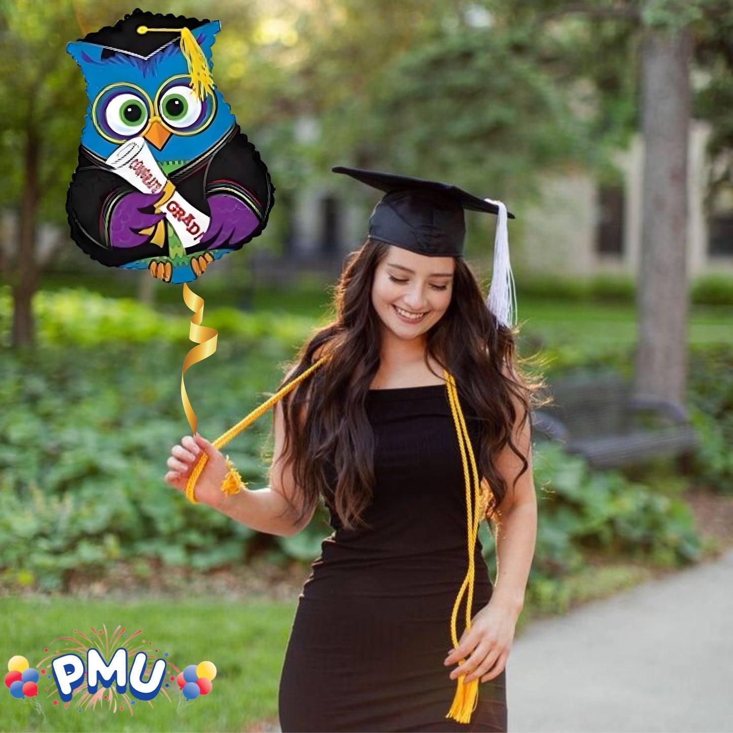 PMU Graduation Congrats Grad Star Shape 30 Inch Mylar Balloon