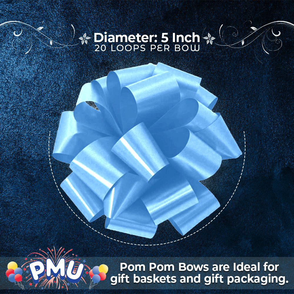 PMU Pom Pom - Pull Out Bows 5 Inch - 20 Loops