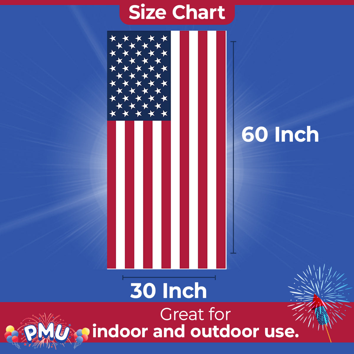 PMU Patriotic Door Cover 30 Inches x 60 Inches