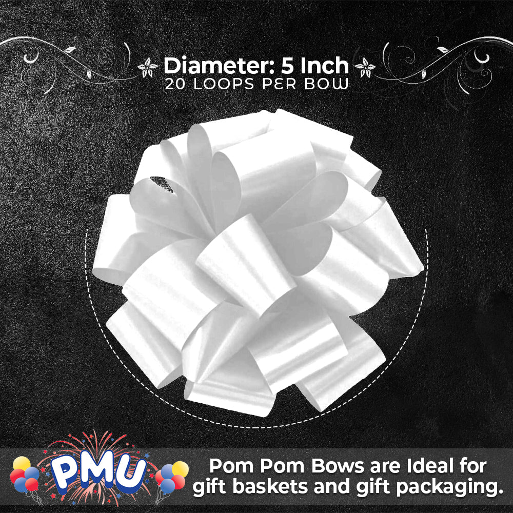 PMU Pom Pom - Pull Out Bows 5 Inch - 20 Loops