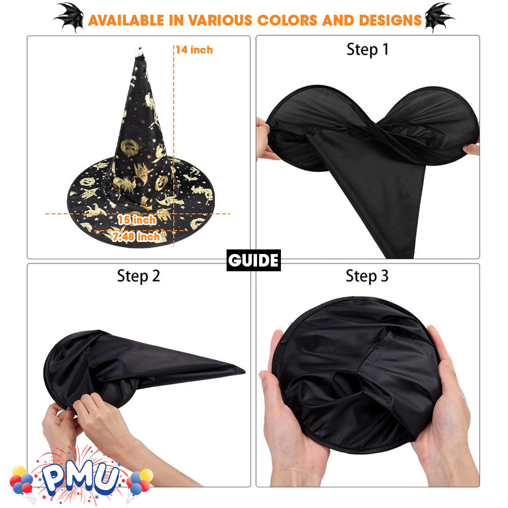 PMU Halloween Party Accessories Decoration Costume Witch Hats