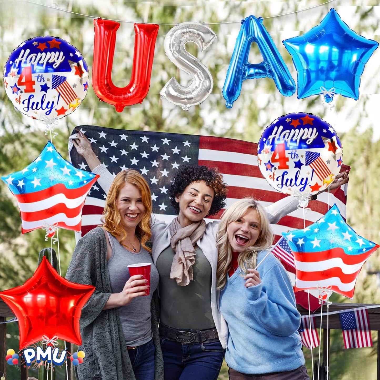 PMU USA 18 Inch Mylar-Foil Balloon