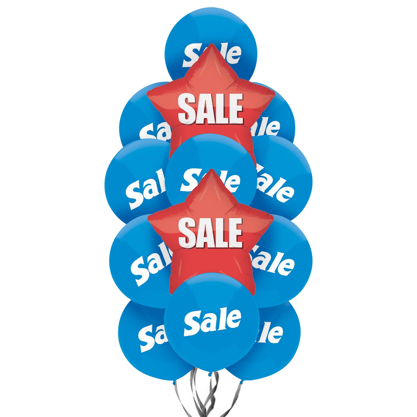 PMU Sale Balloons Assortment Kit with Color Coordinate Ribbons