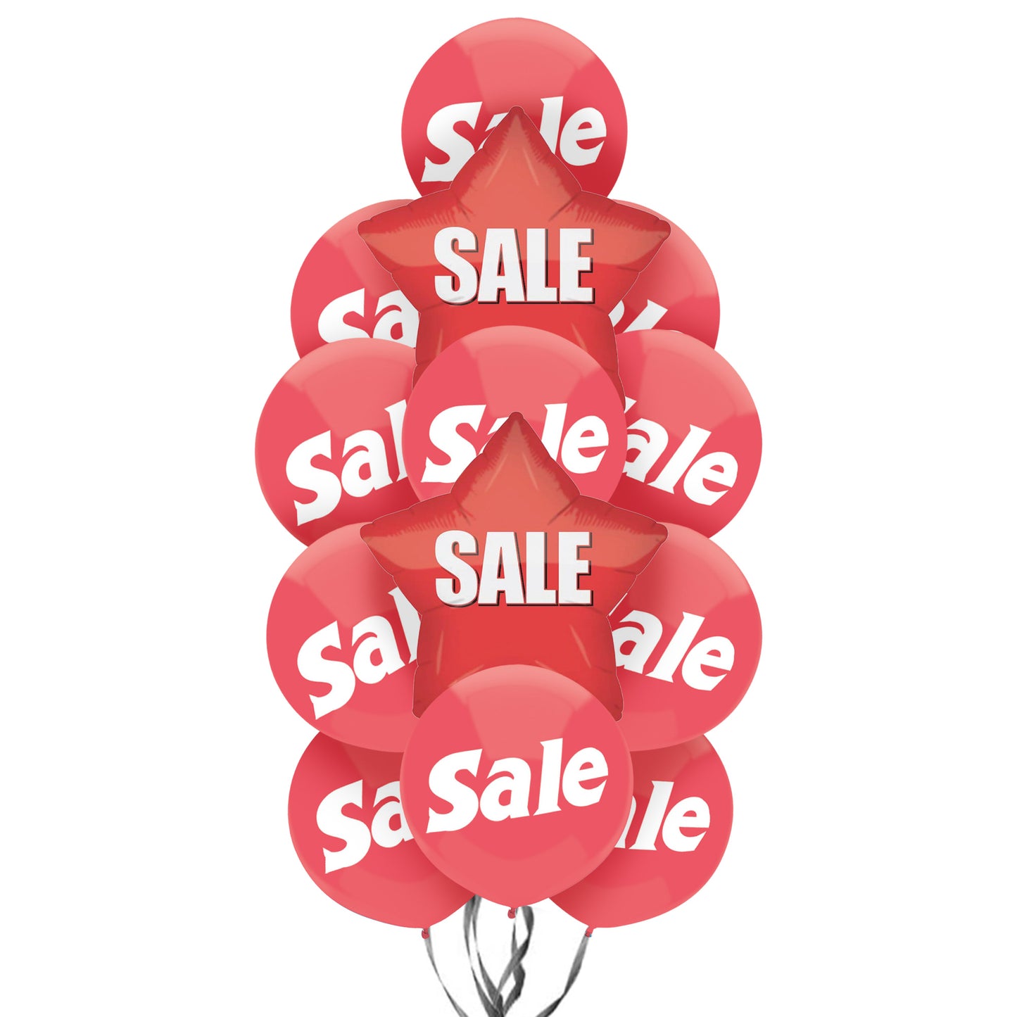PMU Sale Balloons Assortment Kit with Color Coordinate Ribbons
