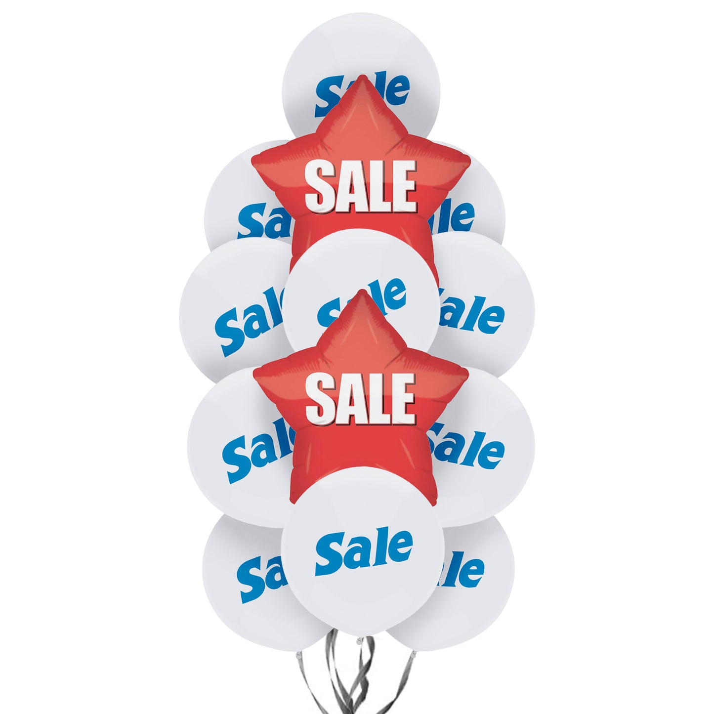 PMU Sale Balloons Assortment Kit with Color Coordinate Ribbons