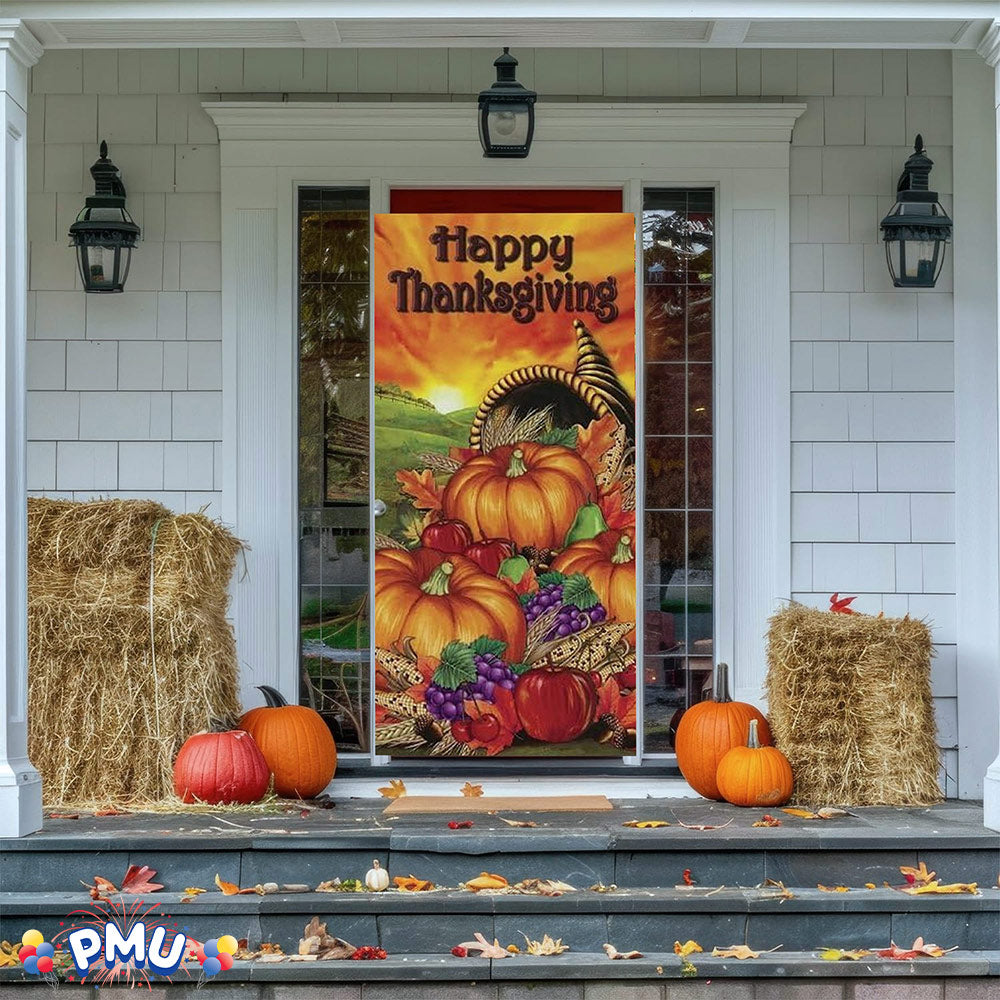 PMU Door Covers - Thanksgiving Door Covers - Thanksgiving Banner - Front Door Cover for Thanksgiving
