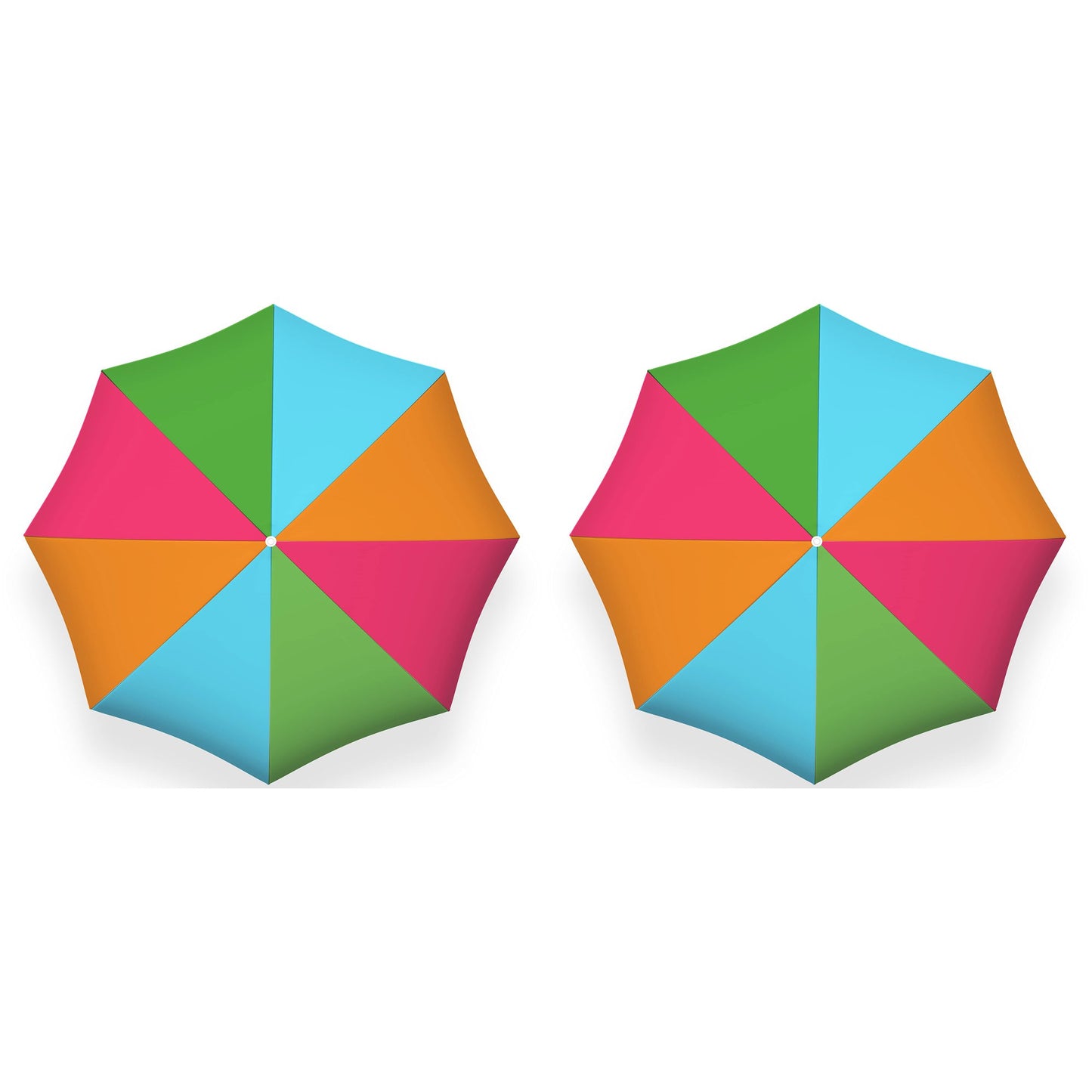 PMU Beach Umbrella 6 feet Opens to 72 inches Multicolor Beach Parasol and Outdoor Sun Protection Polyester