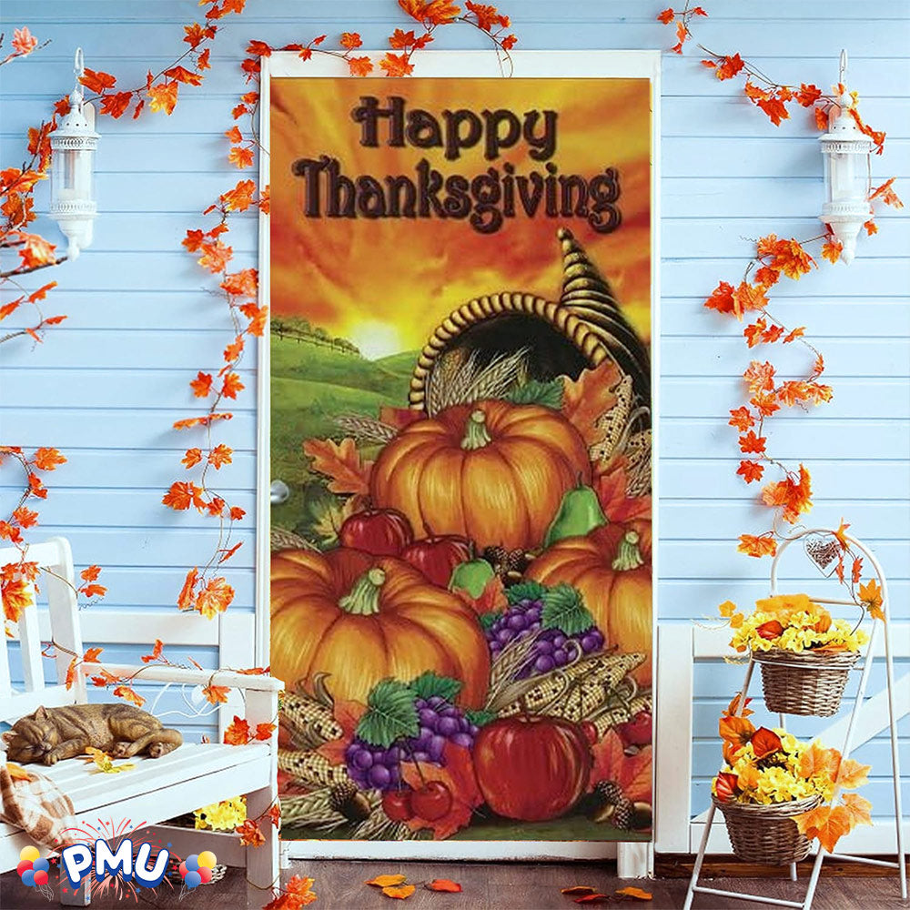 PMU Door Covers - Thanksgiving Door Covers - Thanksgiving Banner - Front Door Cover for Thanksgiving