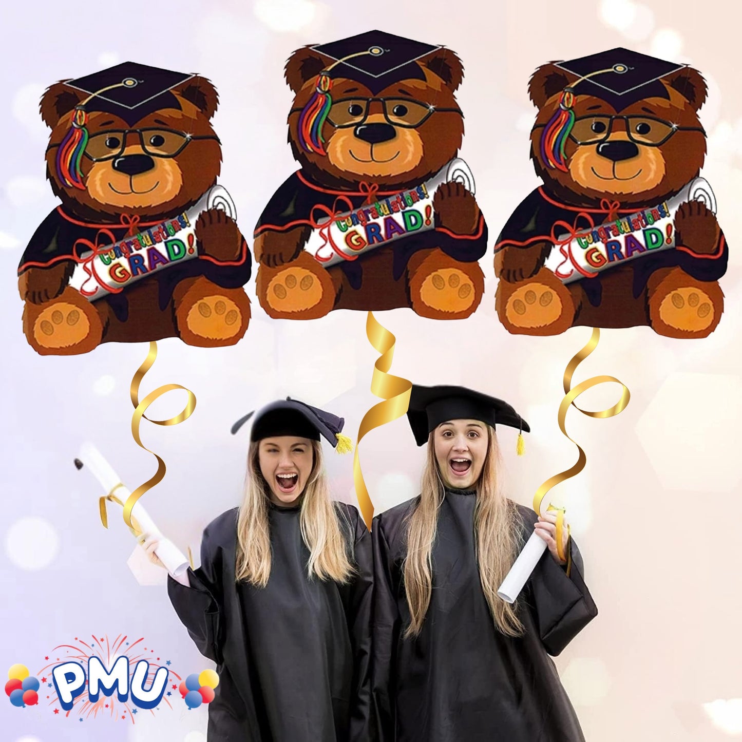 PMU Graduation Congrats Grad Star Shape 30 Inch Mylar Balloon