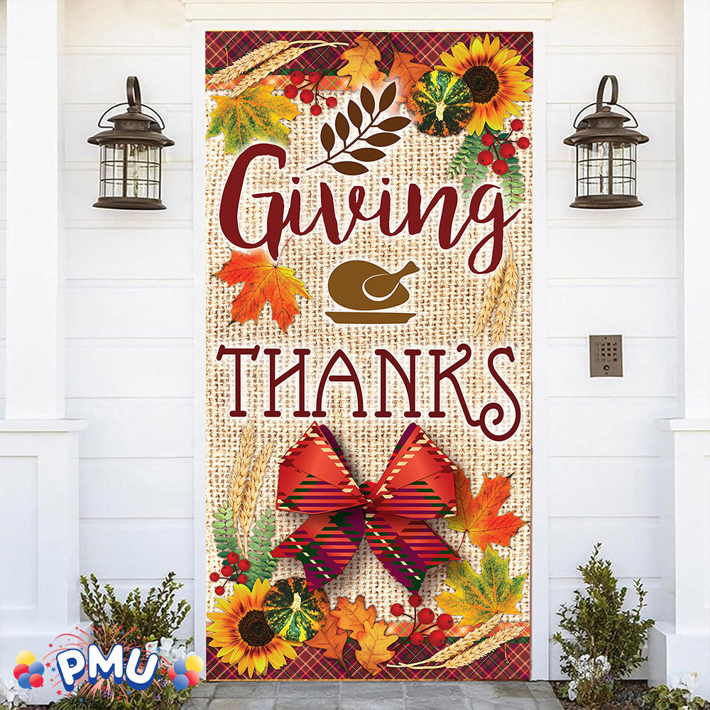 PMU Door Covers - Thanksgiving Door Covers - Thanksgiving Banner - Front Door Cover for Thanksgiving