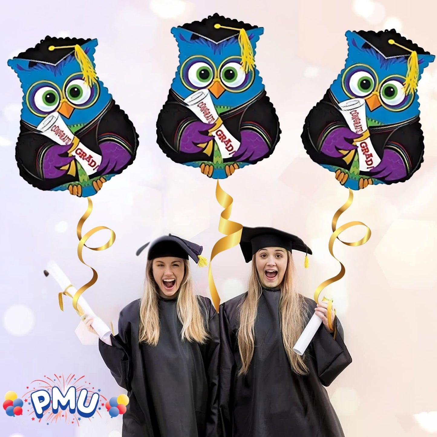 PMU Graduation Congrats Grad Star Shape 30 Inch Mylar Balloon