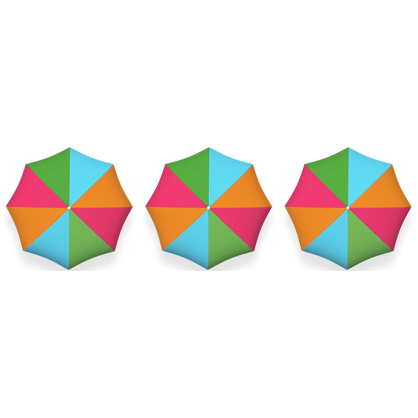 PMU Beach Umbrella 6 feet Opens to 72 inches Multicolor Beach Parasol and Outdoor Sun Protection Polyester