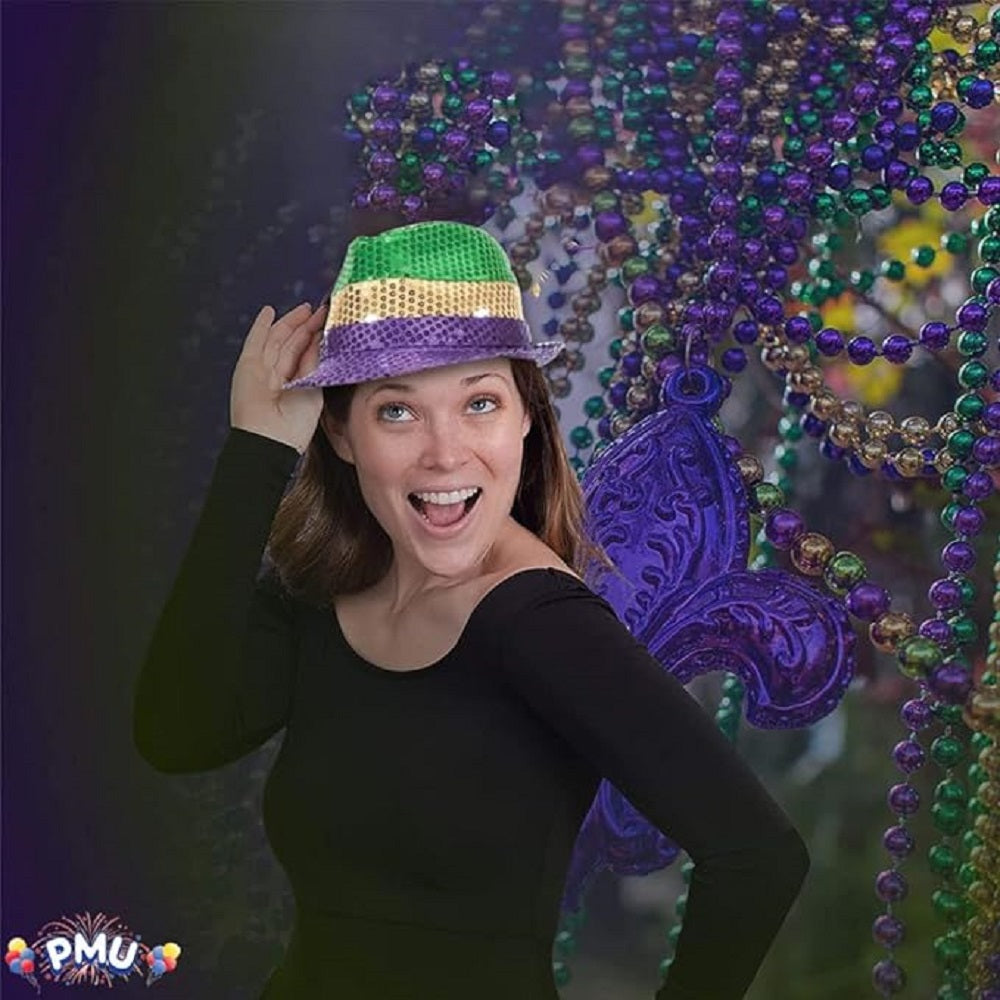 PMU Mardi Gras Jester, Crawfish, Sequin Hat, Headband Costume Accessory