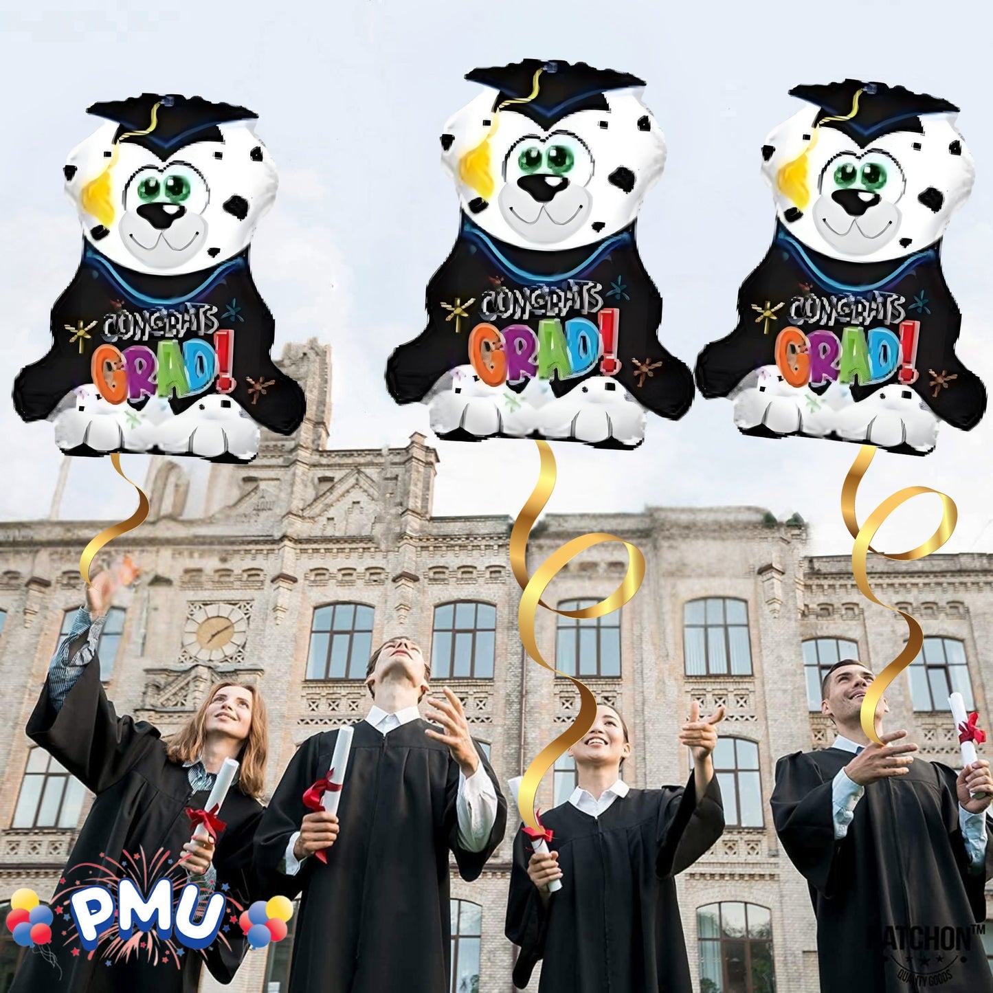 PMU Graduation Congrats Grad Star Shape 30 Inch Mylar Balloon