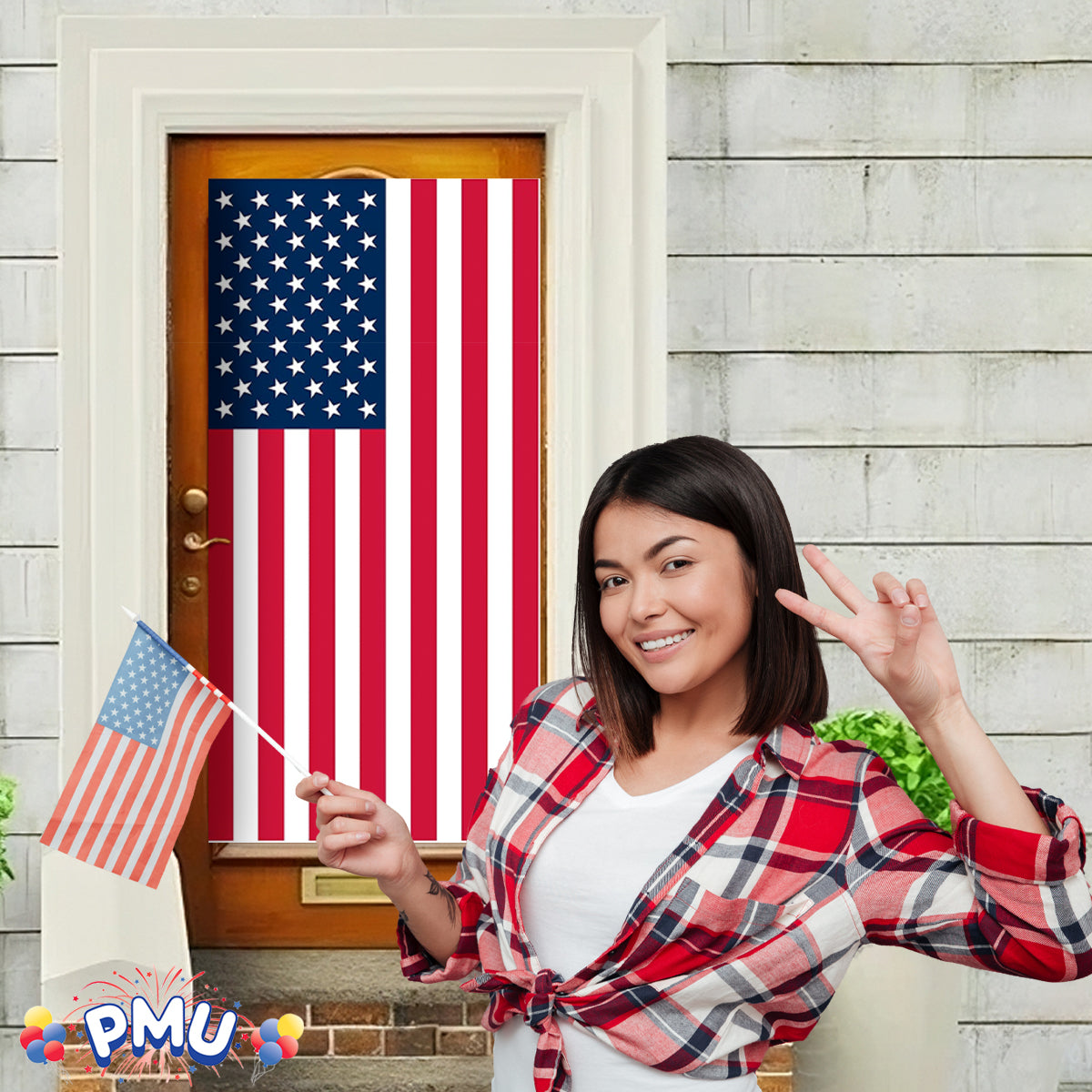 PMU Patriotic Door Cover 30 Inches x 60 Inches