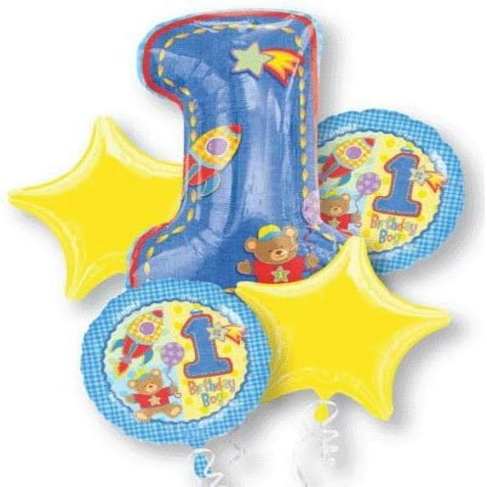 PMU Happy 1st. Birthday Pastel Balloon Bouquet (5/pkg) Pkg/1