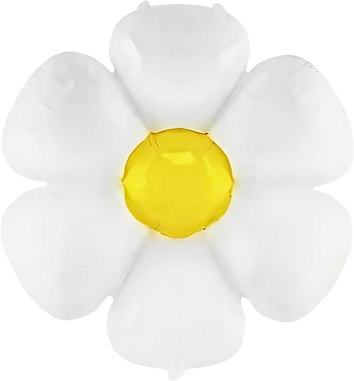 PMU Mylar White Daisy Flower Shaped Mylar Balloon - Party Decorations for Birthday Wedding Baby Shower Party Decorations Supplies