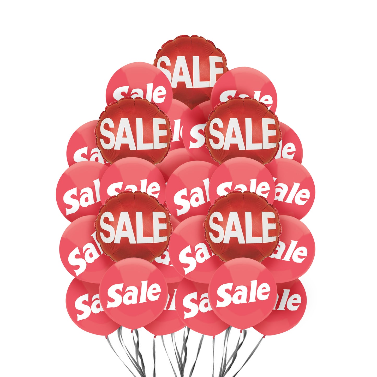 PMU Sale Balloons Assortment Kit with Color Coordinate Ribbons
