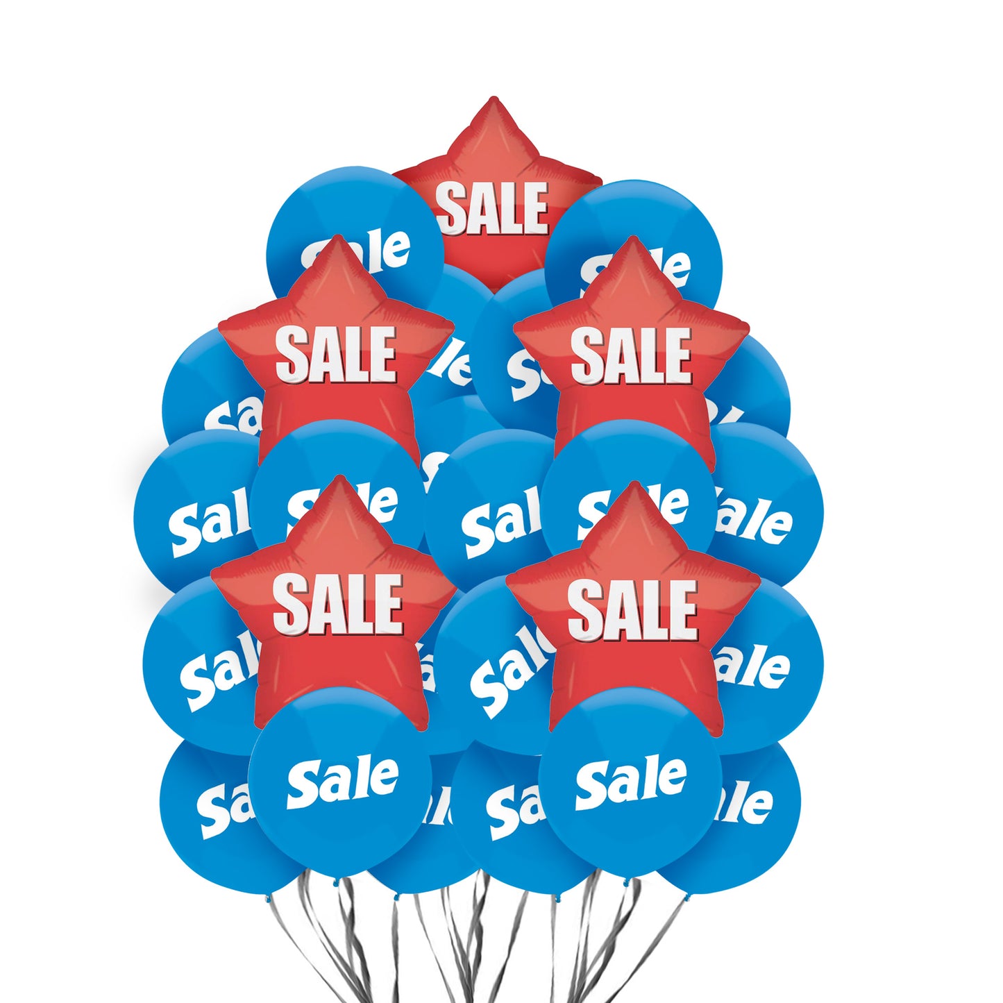 PMU Sale Balloons Assortment Kit with Color Coordinate Ribbons