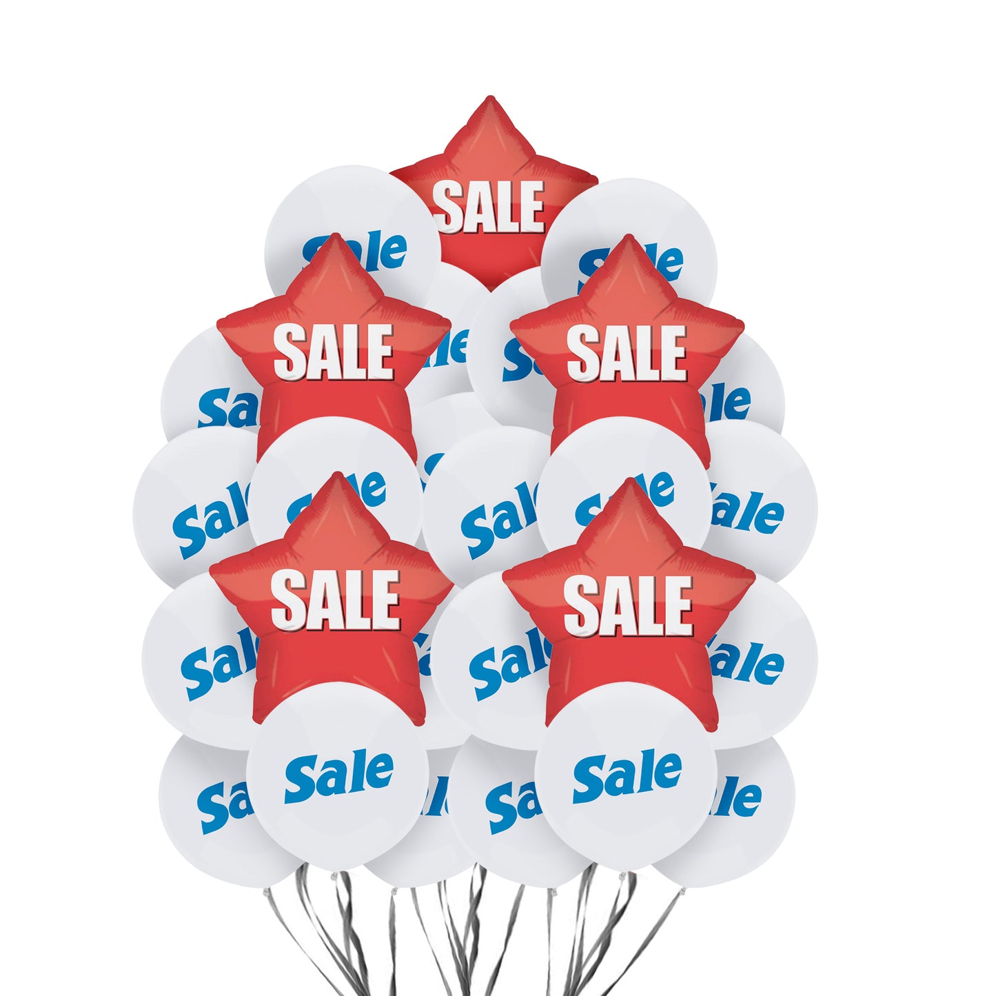 PMU Sale Balloons Assortment Kit with Color Coordinate Ribbons