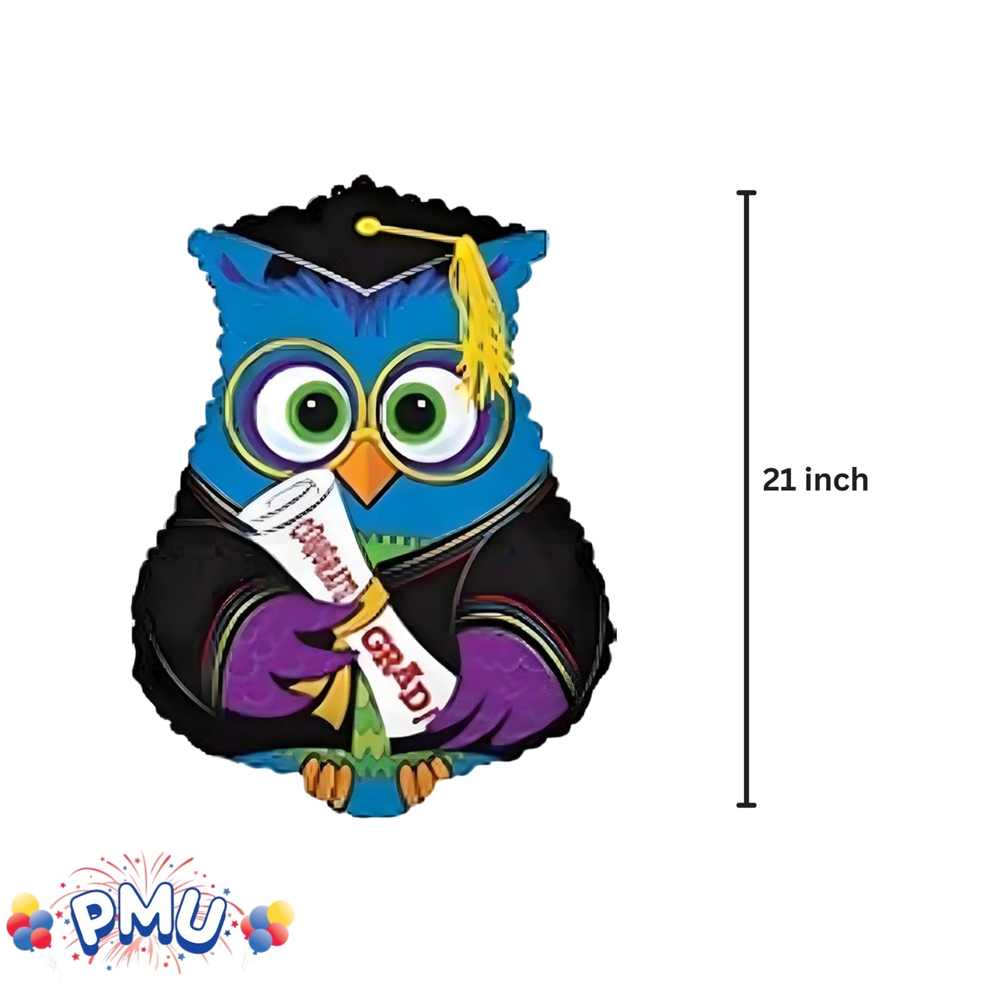 PMU Graduation Congrats Grad Star Shape 30 Inch Mylar Balloon
