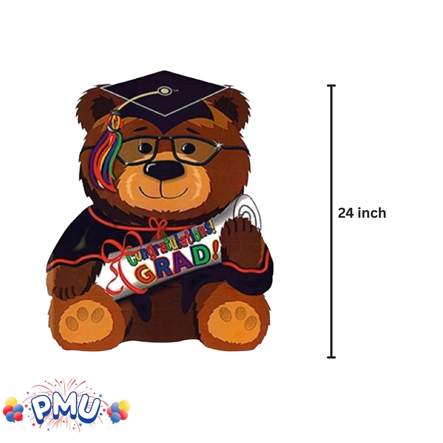 PMU Graduation Congrats Grad Star Shape 30 Inch Mylar Balloon