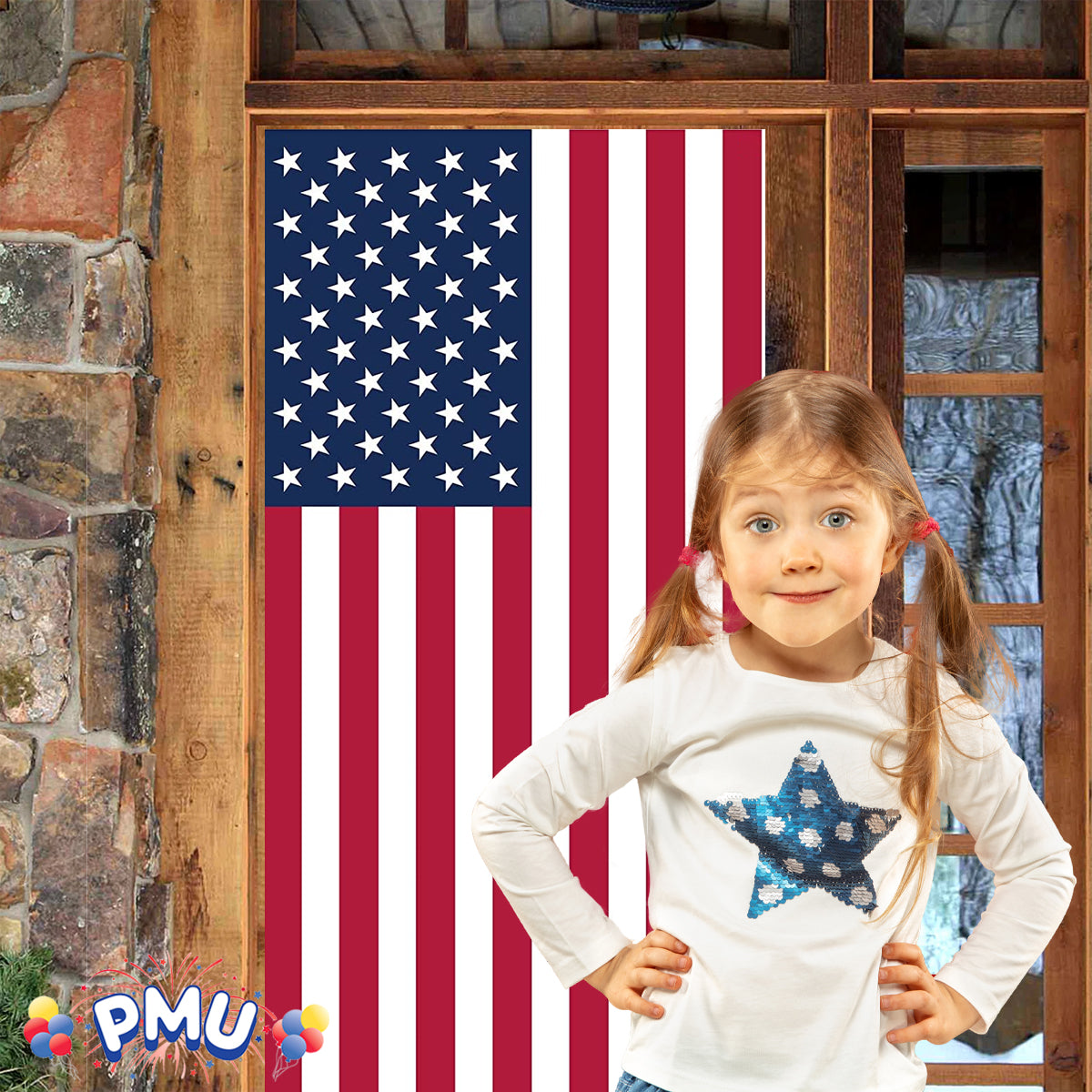 PMU Patriotic Door Cover 30 Inches x 60 Inches
