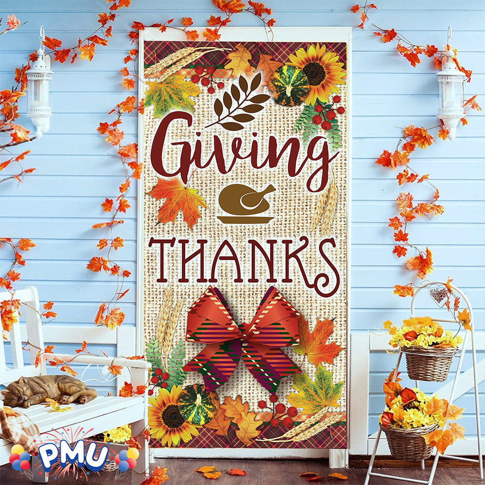 PMU Door Covers - Thanksgiving Door Covers - Thanksgiving Banner - Front Door Cover for Thanksgiving