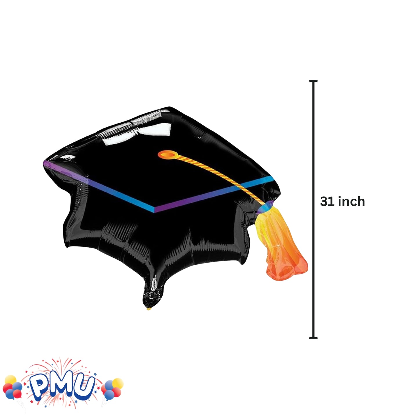 PMU Graduation Congrats Grad Star Shape 30 Inch Mylar Balloon