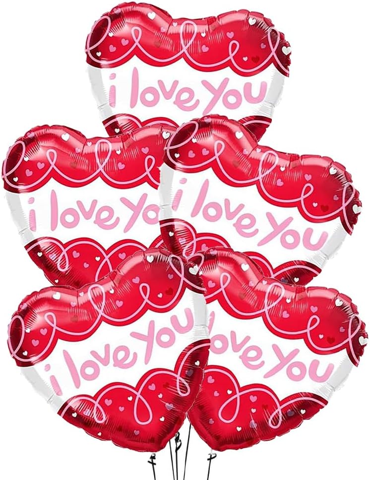 PMU Happy Valentine's Day 18 Inch Hearts Mylar-Foil Balloon
