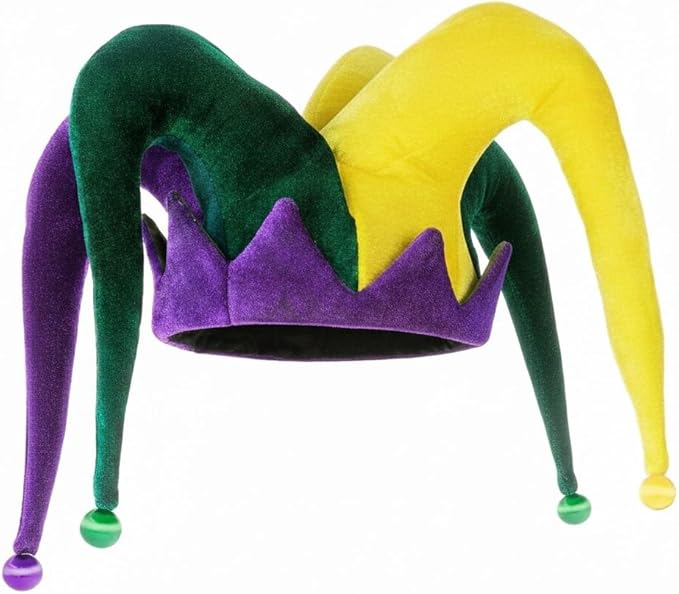 PMU Mardi Gras Hats Wearable Holiday Party Costume for Men and Women Party Accessory Pkg/1,3,6