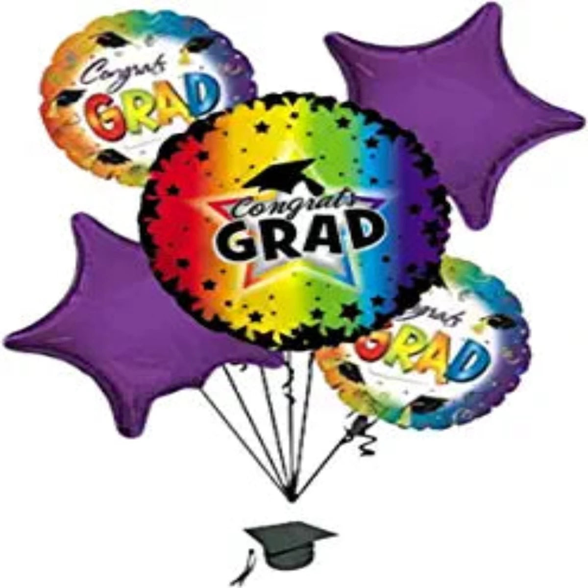 PMU Way To Go Grad Balloon Bouquet (5/pkg) Pkg/1