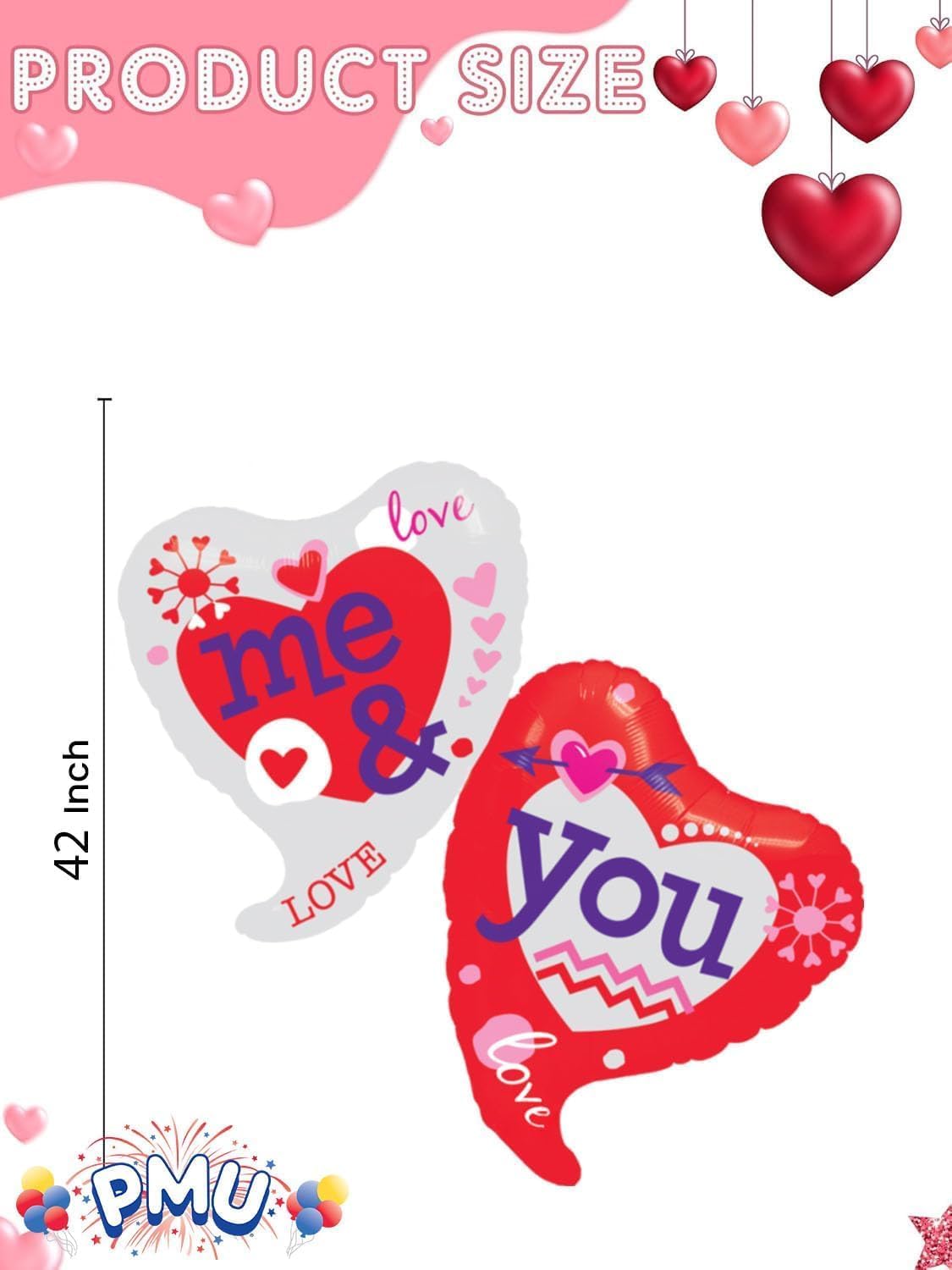 PMU Valentine's Day Mylar - Foil Balloons Proposal, Special Events, Photo Props Party Decoration and Accessories